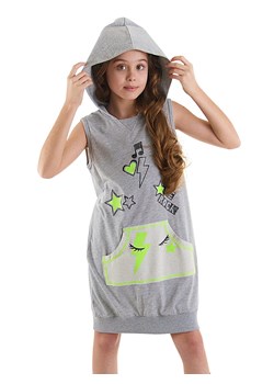 Denokids Sukienka "We Rock" w kolorze szarym ze sklepu Limango Polska w kategorii Sukienki dziewczęce - zdjęcie 188191330