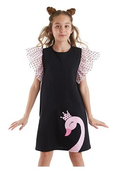 Denokids Sukienka "Royal Swan" w kolorze czarno-jasnoróżowym ze sklepu Limango Polska w kategorii Sukienki dziewczęce - zdjęcie 188191414