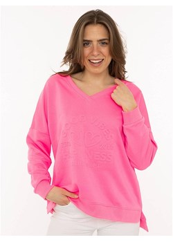 Zwillingsherz Sweter "Happiness Vibes" w kolorze różowym ze sklepu Limango Polska w kategorii Swetry damskie - zdjęcie 188192864
