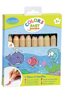 Aladine Kredki (8 szt.) "Jumbo" - 2+ ze sklepu Limango Polska w kategorii Zabawki - zdjęcie 188194093