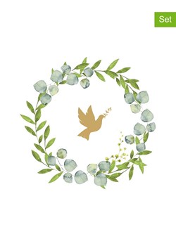 ppd Serwetki (40 szt.) "Dove Wreath" w kolorze biało-zielonym ze sklepu Limango Polska w kategorii Akcesoria kuchenne - zdjęcie 188194834