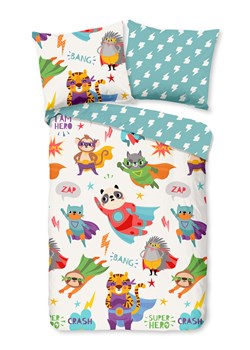 Good Morning Komplet pościeli "Superhero" w kolorze białym ze wzorem ze sklepu Limango Polska w kategorii Pościel dziecięca - zdjęcie 188196601