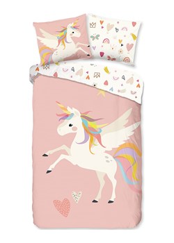 Good Morning Komplet pościeli "Unicorn" w kolorze jasnoróżowym ze wzorem ze sklepu Limango Polska w kategorii Pościel dziecięca - zdjęcie 188196622