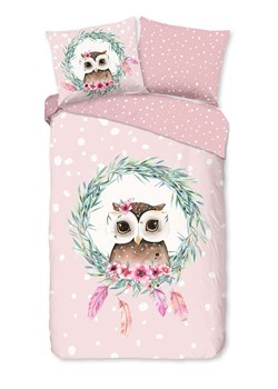 Good Morning Komplet pościeli "Owli" w kolorze jasnoróżowym ze sklepu Limango Polska w kategorii Pościel dziecięca - zdjęcie 188196652