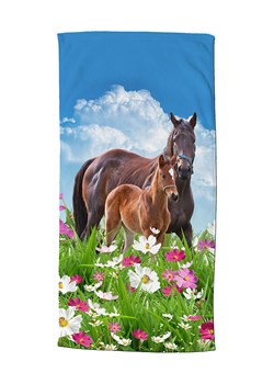 Good Morning Ręcznik plażowy "Dora" w kolorze zielono-niebiesko-jasnobrązowym ze sklepu Limango Polska w kategorii Ręczniki - zdjęcie 188197492