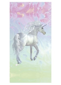 Good Morning Ręcznik plażowy "Unicorn" w kolorze jasnoszaro-jasnoróżowo-zielonym ze sklepu Limango Polska w kategorii Ręczniki - zdjęcie 188197510