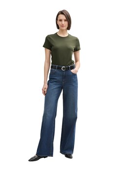 Tom Tailor Koszulka w kolorze khaki ze sklepu Limango Polska w kategorii Bluzki damskie - zdjęcie 188198673