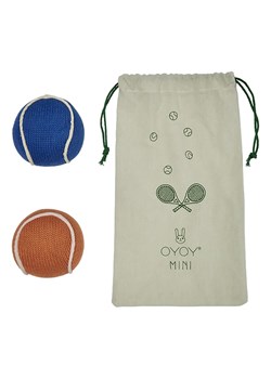OYOY mini Grzechotka "Tennis Ball" w kolorze niebiesko-pomarańczowym - 0+ ze sklepu Limango Polska w kategorii Zabawki - zdjęcie 188198923