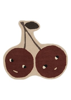 OYOY mini Dywan "Cherry" w kolorze ciemnobrązowym - 76 x 86 cm ze sklepu Limango Polska w kategorii Tekstylia dziecięce - zdjęcie 188199113