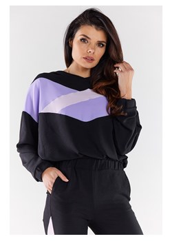 Awama Bluza w kolorze czarno-lawendowym ze sklepu Limango Polska w kategorii Bluzy damskie - zdjęcie 188201001