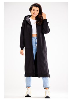 Awama Płaszcz dresowy w kolorze czarnym ze sklepu Limango Polska w kategorii Bluzy damskie - zdjęcie 188201271