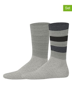 ESPRIT Skarpety (2 pary) "Block" w kolorze szarym ze sklepu Limango Polska w kategorii Skarpetki męskie - zdjęcie 188202342