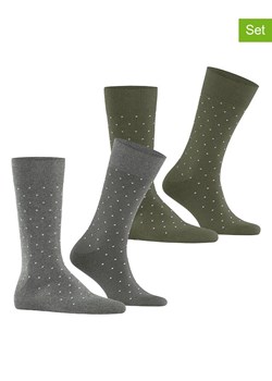 ESPRIT Skarpety (2 pary) "Fine Dot" w kolorze szaro-oliwkowym ze sklepu Limango Polska w kategorii Skarpetki męskie - zdjęcie 188202360