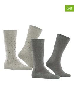 ESPRIT Skarpety (2 pary) "Fine Dot" w kolorze szaro-jasnoszarym ze sklepu Limango Polska w kategorii Skarpetki męskie - zdjęcie 188202362