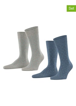ESPRIT Skarpety (2 pary) "Fine Dot" w kolorze szaro-niebieskim ze sklepu Limango Polska w kategorii Skarpetki męskie - zdjęcie 188202363
