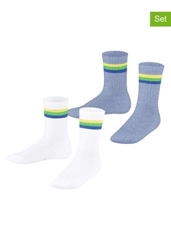 ESPRIT Skarpety (2 pary) w kolorze błękitno-białym ze sklepu Limango Polska w kategorii Skarpetki dziecięce - zdjęcie 188202383
