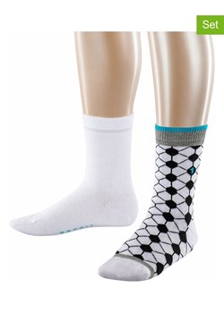ESPRIT Skarpety (2 pary) "Football" w kolorze biało-czarnym ze sklepu Limango Polska w kategorii Skarpetki dziecięce - zdjęcie 188202394
