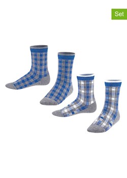 ESPRIT Skarpety (2 pary) "Check" w kolorze szarym ze sklepu Limango Polska w kategorii Skarpetki dziecięce - zdjęcie 188202411
