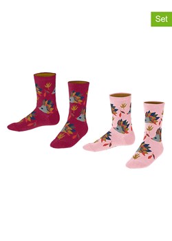 ESPRIT Skarpety (2 pary) "Hedgehog" w kolorze jasnoróżowo-czerwonym ze sklepu Limango Polska w kategorii Skarpetki dziecięce - zdjęcie 188202441