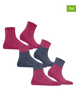 ESPRIT Skarpety (3 pary) w kolorze granatowo-różowym ze sklepu Limango Polska w kategorii Skarpetki dziecięce - zdjęcie 188202462