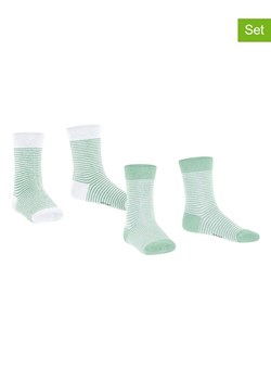 ESPRIT Skarpety (2 pary) "Fine" w kolorze biało-miętowym ze sklepu Limango Polska w kategorii Skarpetki dziecięce - zdjęcie 188202480