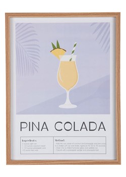 Present Time Druk artystyczny "Pina Colada" w kolorze fioletowym w ramce - 41,5 x 31,5 cm ze sklepu Limango Polska w kategorii Obrazy - zdjęcie 188202963