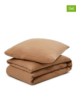 Lanerossi 2-częściowy zestaw lniany w kolorze jasnobrązowym ze sklepu Limango Polska w kategorii Prześcieradła - zdjęcie 188204271
