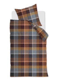 Beddinghouse Komplet pościeli flanelowej "Brett" w kolorze szaro-pomarańczowym ze sklepu Limango Polska w kategorii Pościele - zdjęcie 188206532