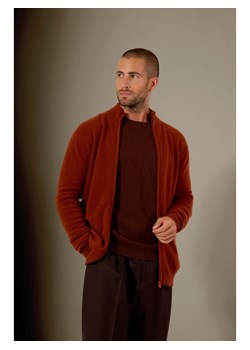 Perfect Cashmere Kaszmirowy kardigan "Cody" w kolorze ceglanym ze sklepu Limango Polska w kategorii Swetry męskie - zdjęcie 188209602