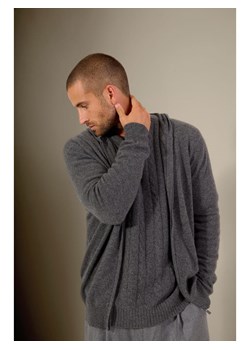 Perfect Cashmere Kaszmirowy kardigan "Eldo" w kolorze antracytowym ze sklepu Limango Polska w kategorii Swetry męskie - zdjęcie 188209683