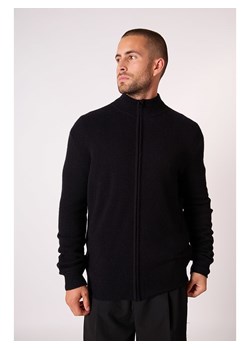 Perfect Cashmere Kaszmirowy kardigan "Leo" w kolorze czarnym ze sklepu Limango Polska w kategorii Swetry męskie - zdjęcie 188209781