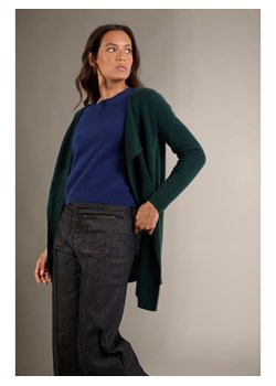 Perfect Cashmere Kaszmirowy kardigan "Abigail" w kolorze ciemnozielonym ze sklepu Limango Polska w kategorii Swetry damskie - zdjęcie 188209963