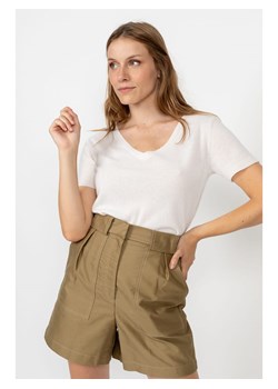 Perfect Cashmere Kaszmirowa koszulka "Efimia" w kolorze białym ze sklepu Limango Polska w kategorii Bluzki damskie - zdjęcie 188210132