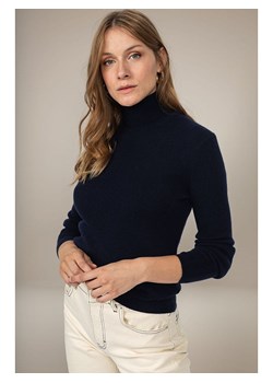 Perfect Cashmere Kaszmirowy golf "Elly" w kolorze granatowym ze sklepu Limango Polska w kategorii Swetry damskie - zdjęcie 188210161