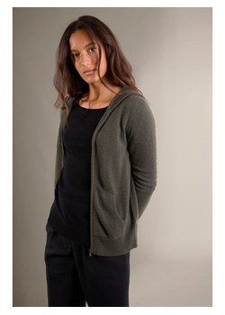 Perfect Cashmere Kaszmirowy kardigan "Emma" w kolorze khaki ze sklepu Limango Polska w kategorii Swetry damskie - zdjęcie 188210214
