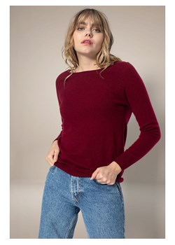 Perfect Cashmere Kaszmirowy sweter "Leslie" w kolorze bordowym ze sklepu Limango Polska w kategorii Swetry damskie - zdjęcie 188210351
