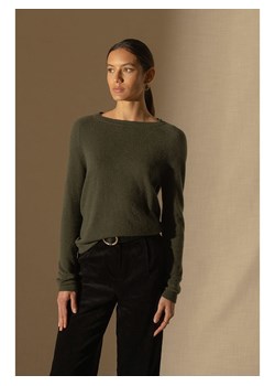Perfect Cashmere Kaszmirowy sweter w kolorze khaki ze sklepu Limango Polska w kategorii Swetry damskie - zdjęcie 188210692