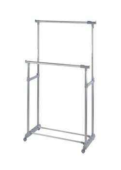 Wenko Stojak "Twin Bars" w kolorze srebrno-szarym na ubrania - 163 x 168 x 44 cm ze sklepu Limango Polska w kategorii Szafy - zdjęcie 188218242