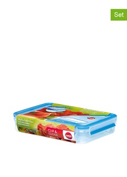 Emsa Zestaw 2 pudełek w kolorze niebieskim - 1,65 l ze sklepu Limango Polska w kategorii Pojemniki kuchenne - zdjęcie 188218261