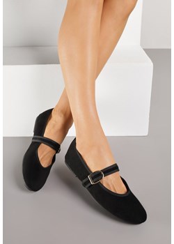 Czarne Balerinki w Stylu Mary Jane Urifiel ze sklepu born2be.pl w kategorii Balerinki - zdjęcie 188218870