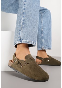 Zielone Sandały Typu Chodaki z Klamrami Silvermore ze sklepu renee.pl w kategorii Sandały damskie - zdjęcie 188219623