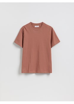 Reserved - T-shirt regular z bawełny - brązowy ze sklepu Reserved w kategorii T-shirty męskie - zdjęcie 188220502