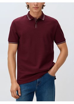 Reserved - Koszulka polo z bawełny merceryzowanej - bordowy ze sklepu Reserved w kategorii T-shirty męskie - zdjęcie 188221060
