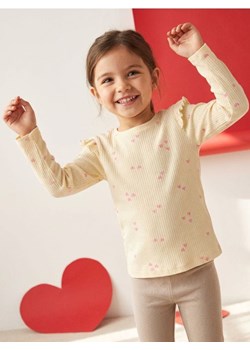 Sinsay - Bawełniana koszulka ze wzorem - kremowy ze sklepu Sinsay w kategorii Kaftaniki i bluzki - zdjęcie 188221311