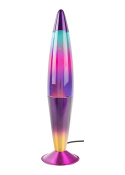 Leitmotiv Lampa lawa "Rocket" w kolorze fioletowym ze wzorem - wys. 41,4 x Ø 10,8 cm ze sklepu Limango Polska w kategorii Oświetlenie - zdjęcie 188221870