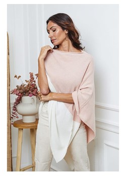 So Cachemire Ponczo "Kordeva" w kolorze biało-jasnoróżowym ze sklepu Limango Polska w kategorii Swetry damskie - zdjęcie 188223780