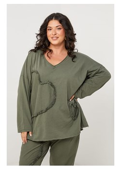 Curvy Lady Koszulka w kolorze khaki ze sklepu Limango Polska w kategorii Bluzki damskie - zdjęcie 188223831