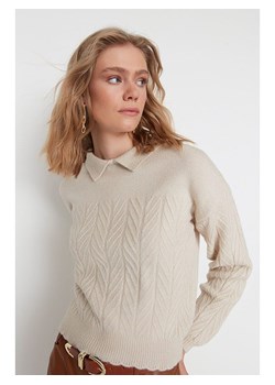 trendyol Sweter w kolorze kremowym ze sklepu Limango Polska w kategorii Swetry damskie - zdjęcie 188223844