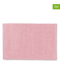 LYNGBY Podkładki stołowe (2 szt.) "Herringbone" w kolorze jasnoróżowym - 43 x 30 cm ze sklepu Limango Polska w kategorii Podkładki na stół - zdjęcie 188225270