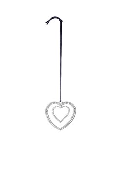 Rosendahl Zawieszka dekoracyjna "Kuglehjerte" w kolorze srebrnym - wys. 7 cm ze sklepu Limango Polska w kategorii Dekoracje bożonarodzeniowe - zdjęcie 188225473